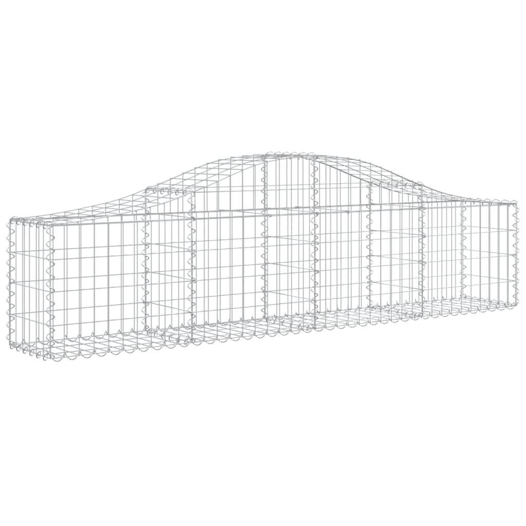 vidaXL Schanskorven 18 st gewelfd 200x30x40/60 cm gegalvaniseerd ijzer afbeelding