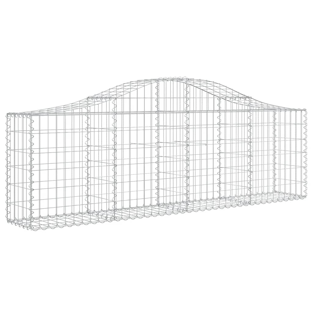 vidaXL Oblúkový gabionový kôš 3 ks 200x30x60/80 cm pozinkované železo