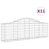 vidaXL kaarekujulised gabioonkorvid 11 tk, 200x30x60/80 cm, raud