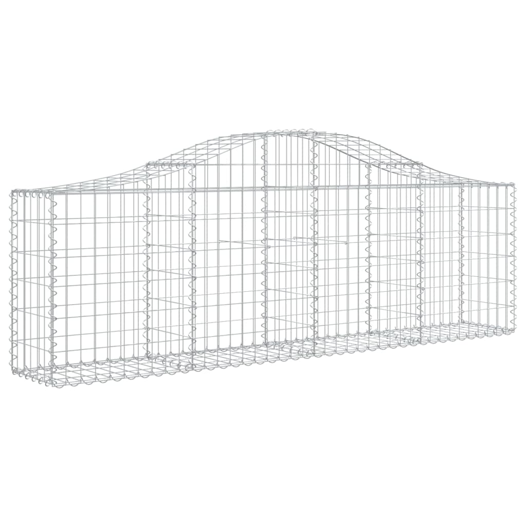 vidaXL Schanskorven 20 st gewelfd 200x30x60/80 cm ijzer afbeelding