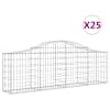 vidaXL kaarekujulised gabioonkorvid 25 tk, 200x30x60/80 cm, raud
