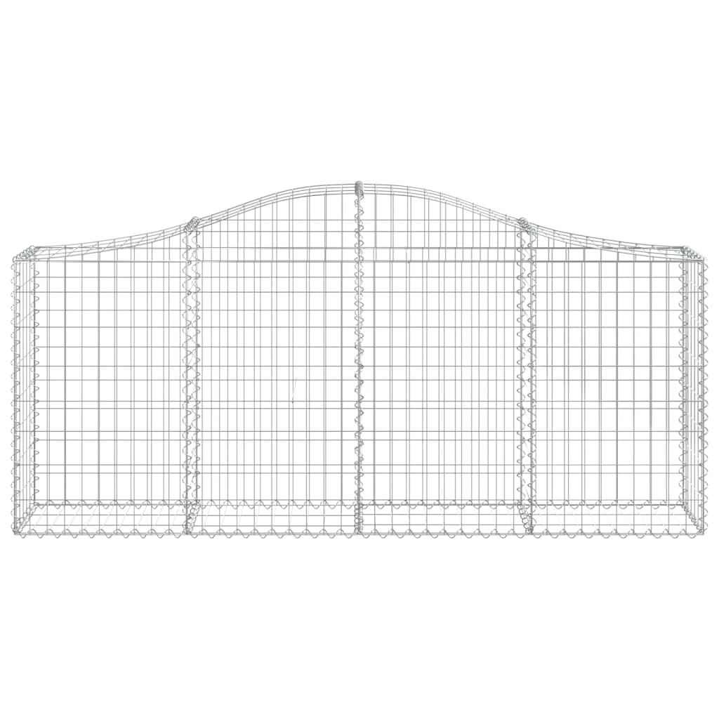 Coșuri gabion arcuite 7 buc, 200x30x80/100cm, fier galvanizat