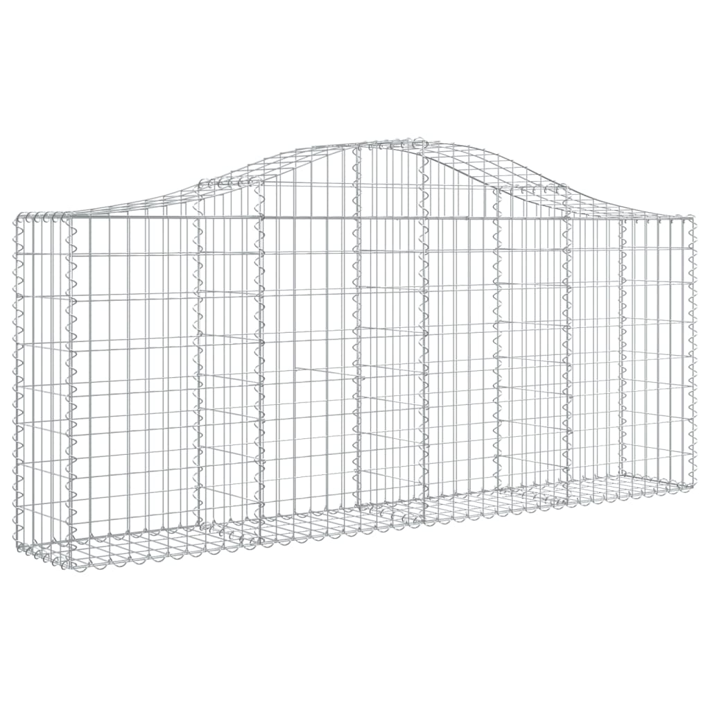 vidaXL Schanskorven 12 st gewelfd 200x30x80/100 cm ijzer afbeelding