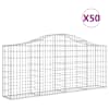 vidaXL kaarekujulised gabioonkorvid 50 tk, 200x30x80/100 cm, raud