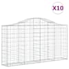 vidaXL kaarekujulised gabioonkorvid 10 tk, 200x30x100/120 cm, raud