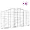 vidaXL kaarekujulised gabioonkorvid 13 tk, 200x30x100/120 cm, raud