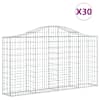 vidaXL kaarekujulised gabioonkorvid 30 tk, 200x30x100/120 cm, raud