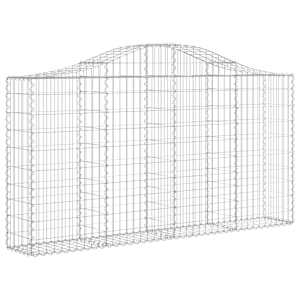 vidaXL Paniers &agrave; gabions arqu&eacute;s 40 pcs 200x30x100/120 cm Fer galvanis&eacute;