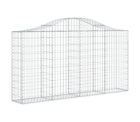 vidaXL Gabionen mit Hochbogen 50Stk. 200x30x100/120cm Verzinktes Eisen