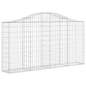 vidaXL Gabionen mit Hochbogen 50Stk. 200x30x100/120cm Verzinktes Eisen