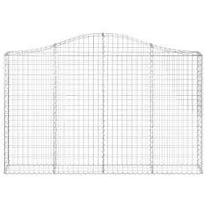 Klenuté gabionové koše 4 ks 200x30x120/140cm pozinkované železo - obrázek 4