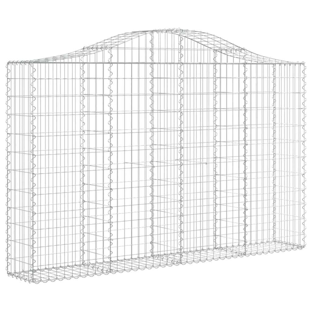 Coșuri gabion arcuite 7 buc, 200x30x120/140 cm, fier galvanizat