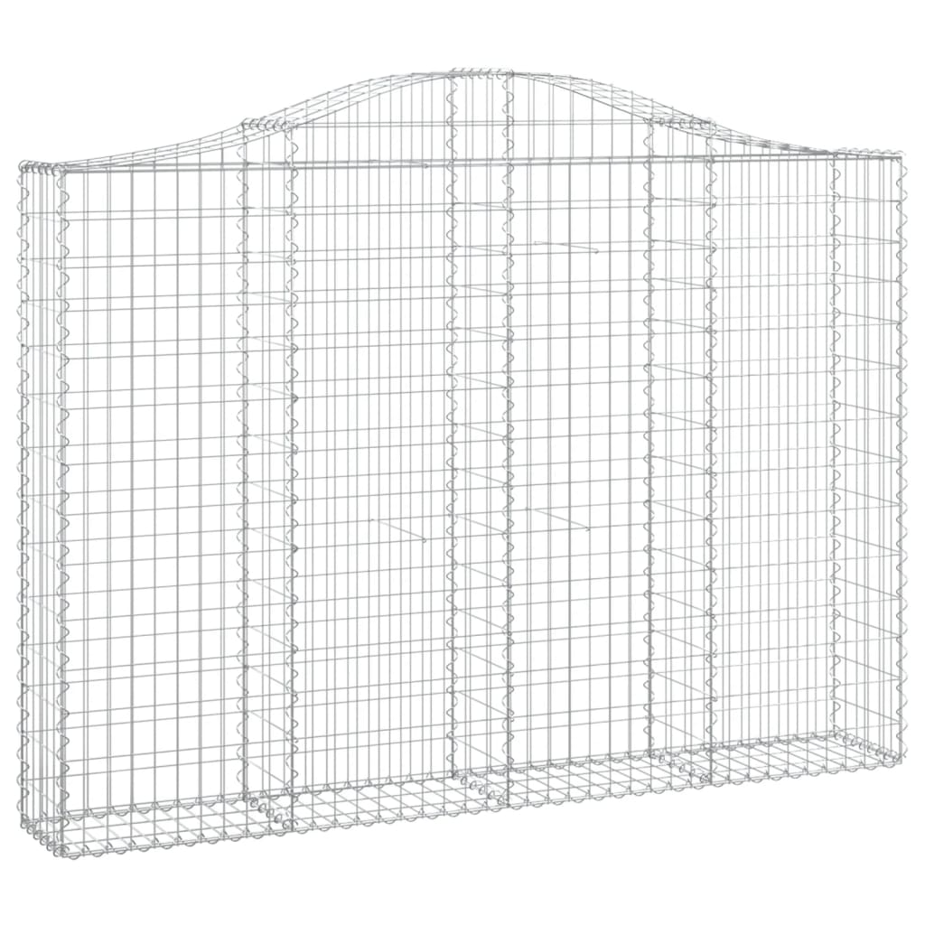 vidaXL Schanskorven 9 st gewelfd 200x30x140/160 cm ijzer afbeelding
