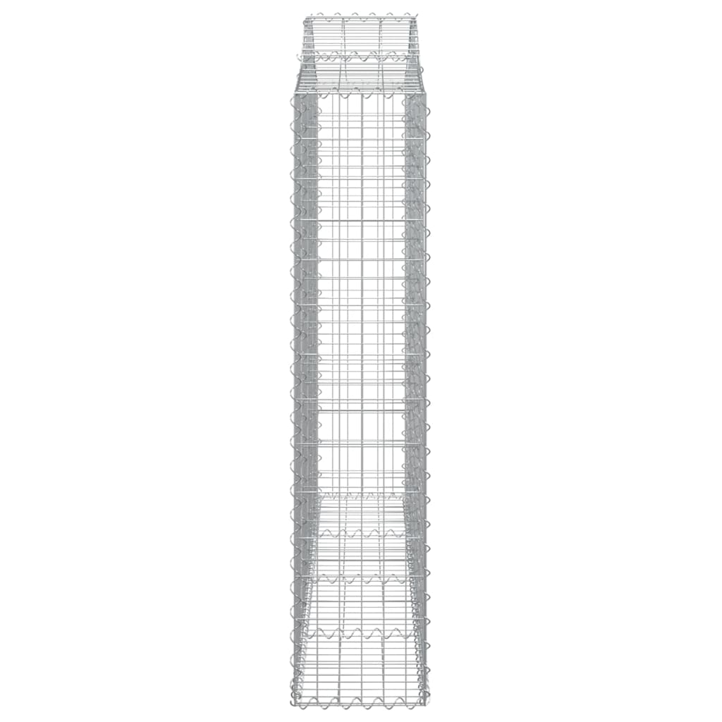 Kosze gabionowe, 40 szt, 200x30x140/160cm, galwanizowane żelazo