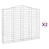 vidaXL kaarekujulised gabioonkorvid 2 tk, 200x30x160/180 cm, raud