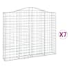 vidaXL kaarekujulised gabioonkorvid 7 tk, 200x30x160/180 cm, raud