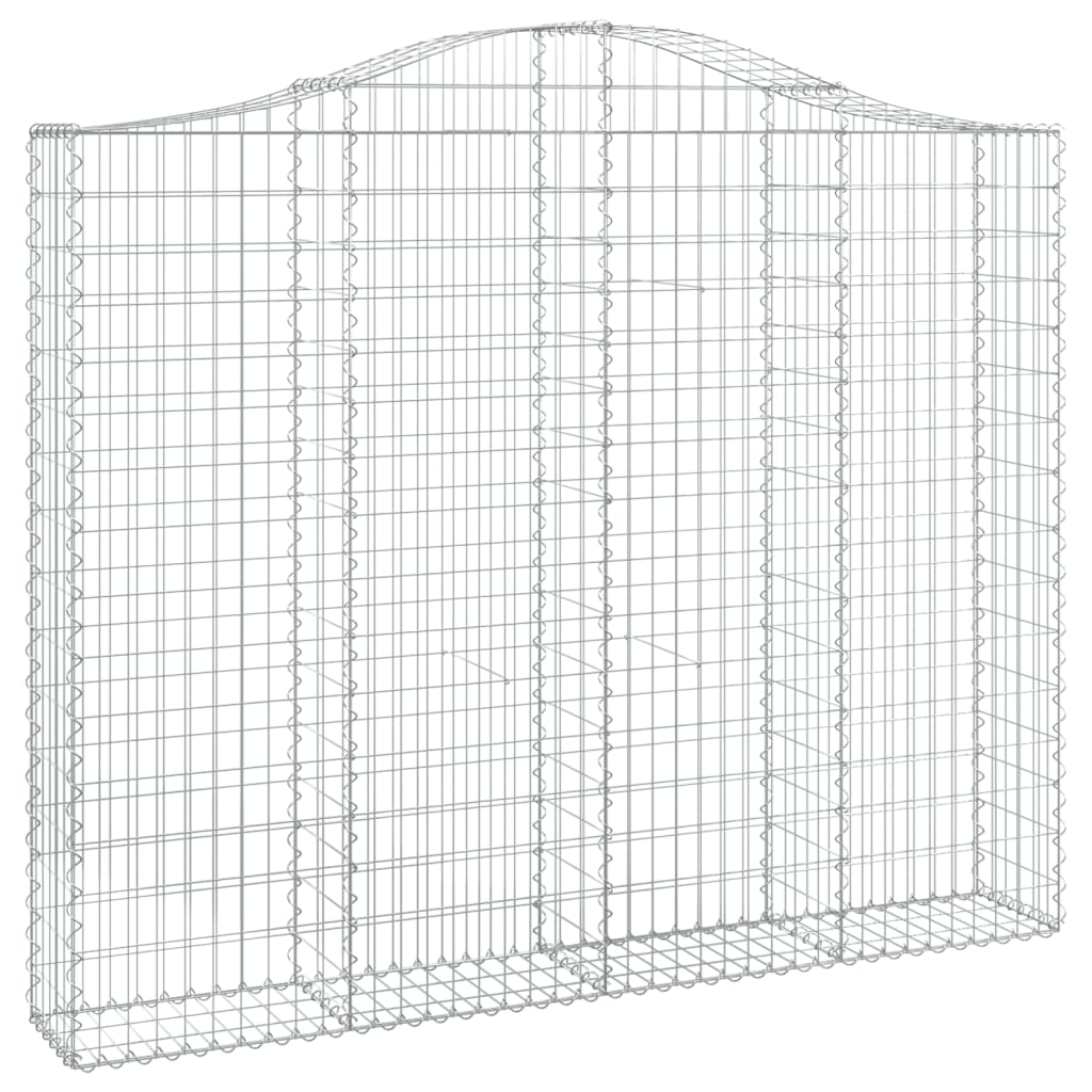vidaXL Schanskorven 7 st gewelfd 200x30x160/180 cm ijzer afbeelding