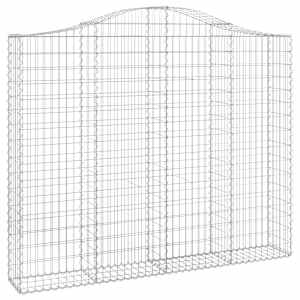 Klenuté gabionové koše 7 ks 200x30x160/180cm pozinkované železo - obrázek 3