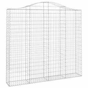 Klenuté gabionové koše 8 ks 200x30x180/200cm pozinkované železo - obrázek 3