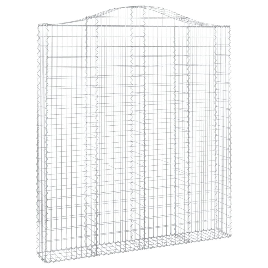 vidaXL Schanskorven 5 st gewelfd 200x30x220/240 cm ijzer afbeelding