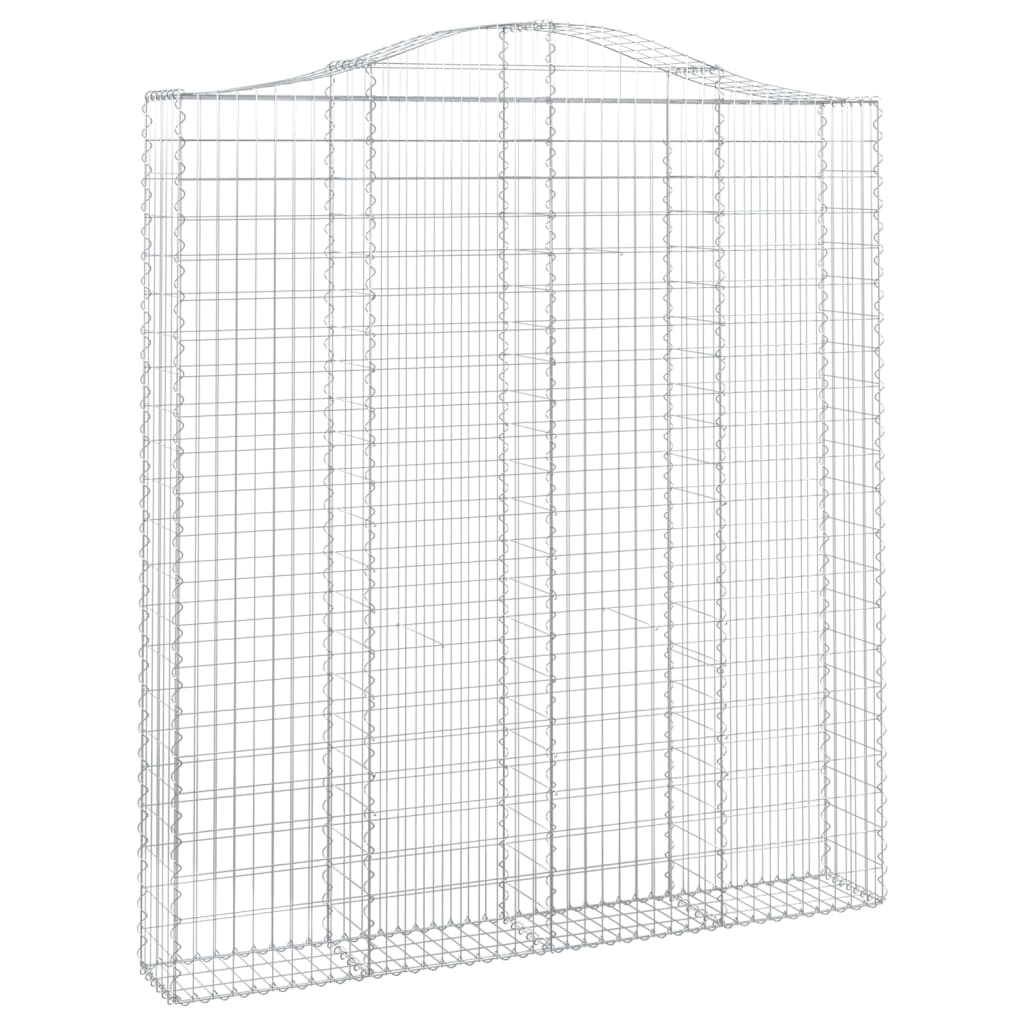 vidaXL Schanskorven 6 st gewelfd 200x30x220/240 cm ijzer afbeelding