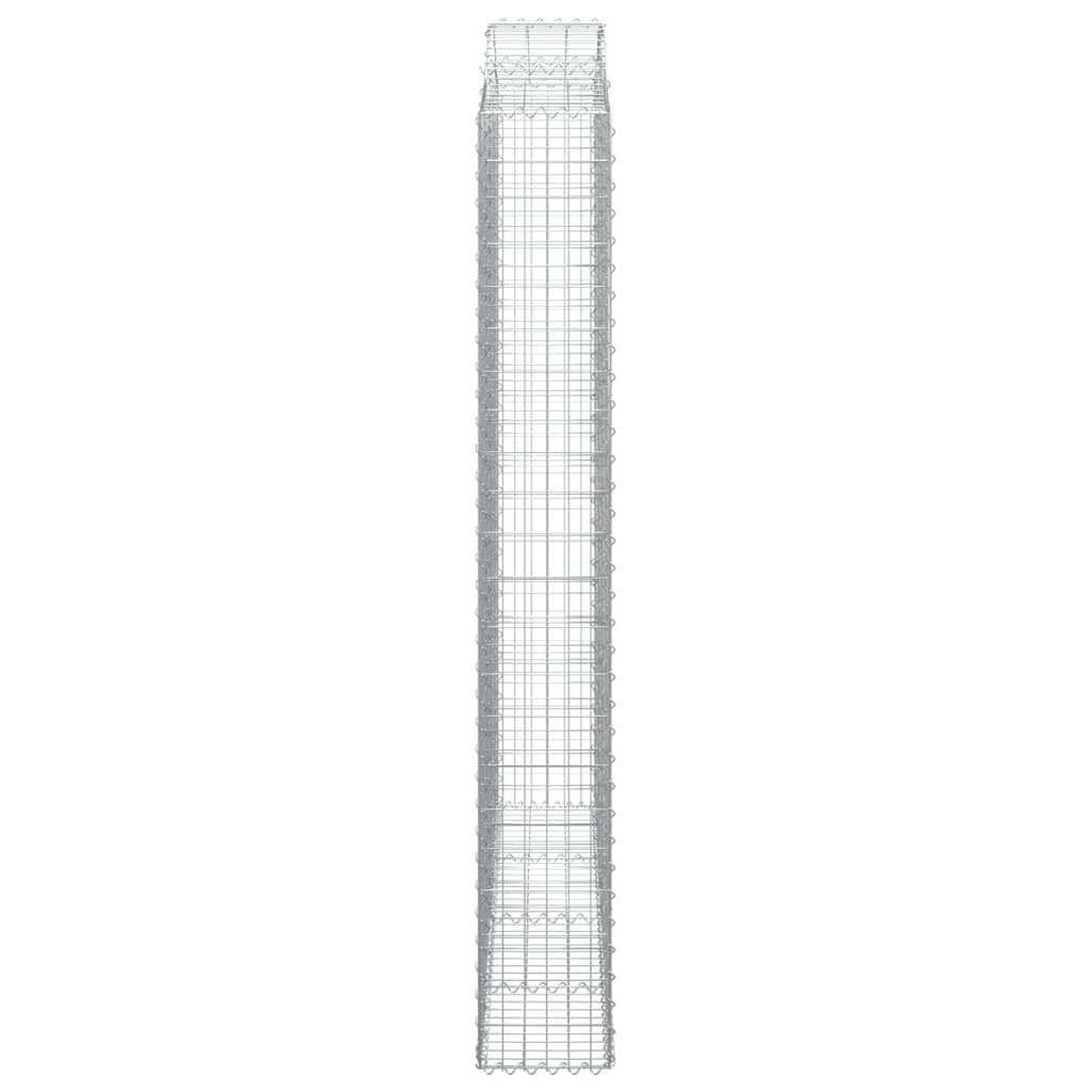 Coșuri gabion arcuite, 14 buc 200x30x220/240cm, fier galvanizat