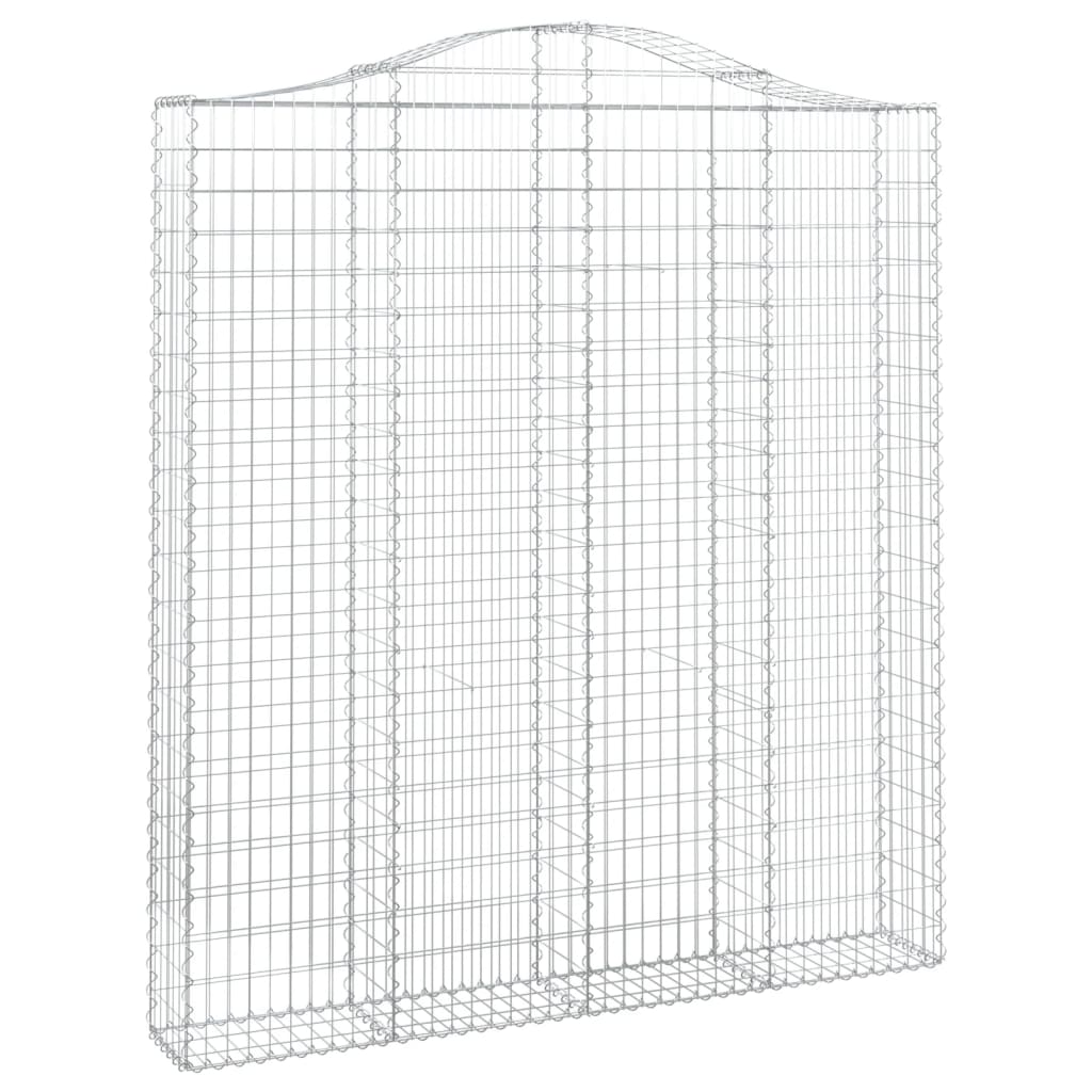 Coșuri gabion arcuite, 15 buc 200x30x220/240cm, fier galvanizat