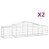 vidaXL kaarekujulised gabioonkorvid 2 tk, 200x50x40/60 cm, raud