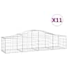 vidaXL kaarekujulised gabioonkorvid 11 tk, 200x50x40/60 cm, raud