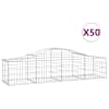 vidaXL kaarekujulised gabioonkorvid 50 tk, 200x50x40/60 cm, raud