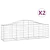 vidaXL kaarekujulised gabioonkorvid 2 tk, 200x50x60/80 cm, raud