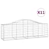 vidaXL kaarekujulised gabioonkorvid 11 tk, 200x50x60/80 cm, raud