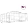 vidaXL kaarekujulised gabioonkorvid 25 tk, 200x50x60/80 cm, raud