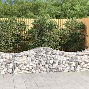 Obokana gabionska košara 25 kosov 200x50x60/80cm cinkano železo