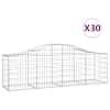 vidaXL kaarekujulised gabioonkorvid 30 tk, 200x50x60/80 cm, raud