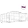 vidaXL kaarekujulised gabioonkorvid 40 tk, 200x50x60/80 cm, raud