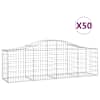vidaXL kaarekujulised gabioonkorvid 50 tk, 200x50x60/80 cm, raud