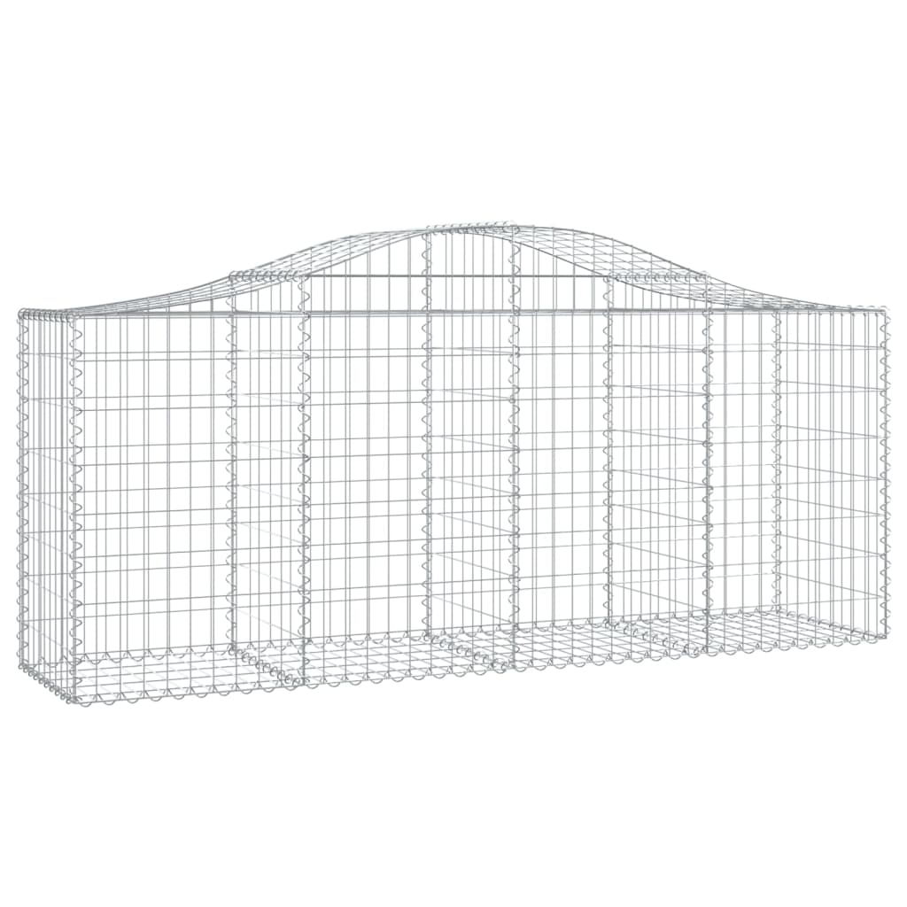 3 db íves horganyzott vas gabion kosár 200x50x80/100 cm