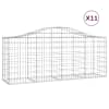 vidaXL kaarekujulised gabioonkorvid 11, 200x50x80/100cm tsingitud raud
