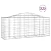 vidaXL kaarekujulised gabioonkorvid 20, 200x50x80/100cm tsingitud raud