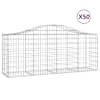 vidaXL kaarekujulised gabioonkorvid 50, 200x50x80/100cm tsingitud raud