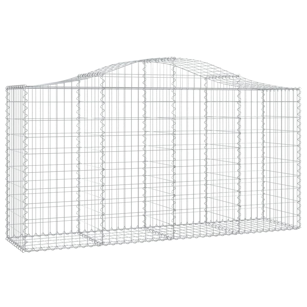 4 db íves horganyzott vas gabion kosár 200 x 50 x 100/120 cm