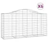 vidaXL kaarekujulised gabioonkorvid 6 tk, 200x50x100/120 cm, raud