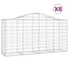 vidaXL kaarekujulised gabioonkorvid 8 tk, 200x50x100/120 cm, raud