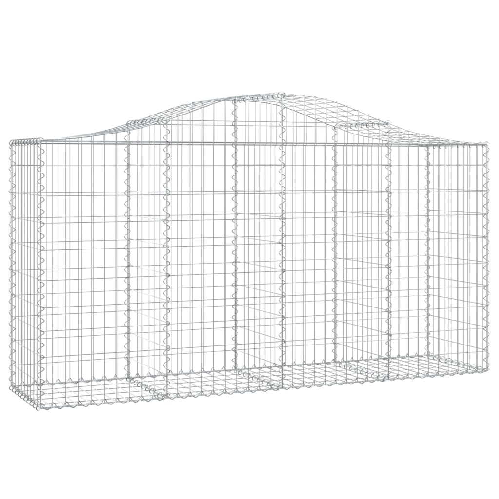 vidaXL Schanskorven 13 st gewelfd 200x50x100/120 cm ijzer afbeelding