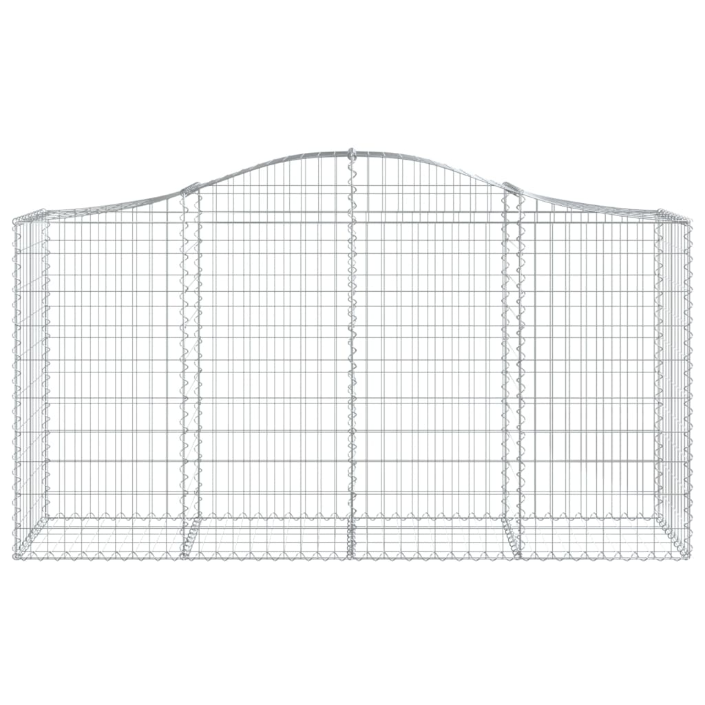 Coșuri gabion arcuite 14 buc, 200x50x100/120cm, fier galvanizat