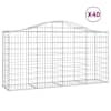 vidaXL kaarekujulised gabioonkorvid 40 tk, 200x50x100/120 cm, raud