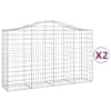 vidaXL kaarekujulised gabioonkorvid 2 tk, 200x50x120/140 cm, raud