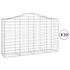 vidaXL kaarekujulised gabioonkorvid 30 tk, 200x50x120/140 cm, raud