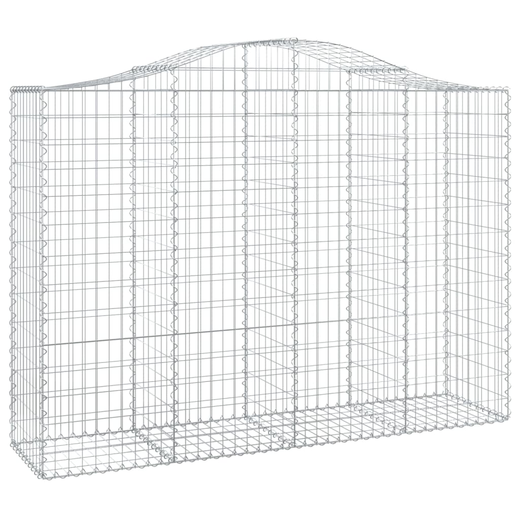 Coșuri gabion arcuite 7 buc, 200x50x140/160 cm, fier galvanizat